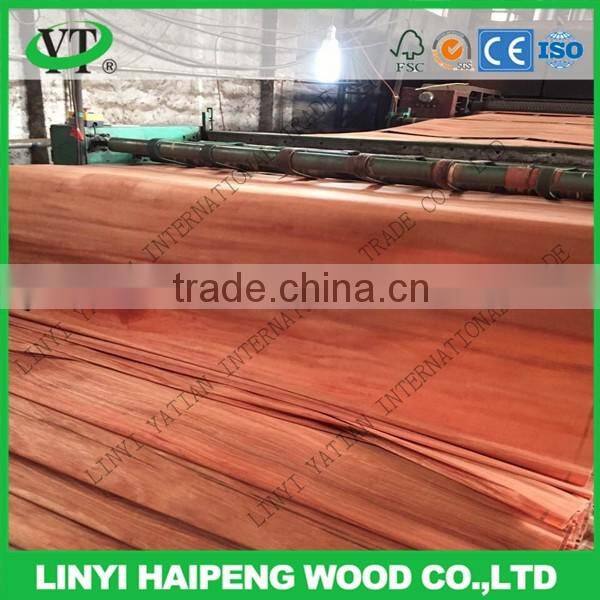 red face wood veneer/natural PNG face veneer/cut rotary face veneer with 4x8x0.3mm veneer