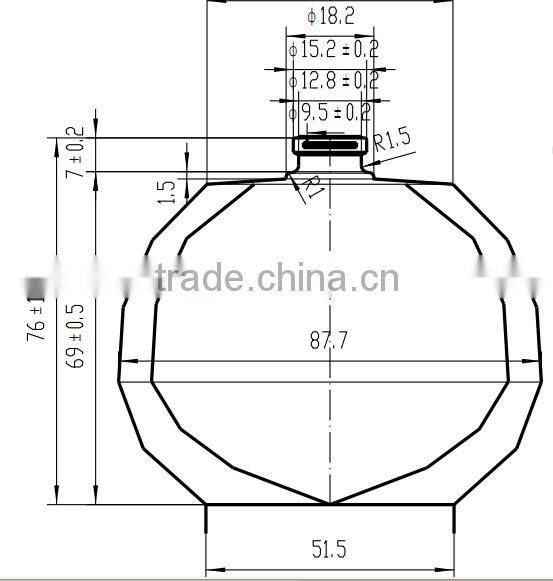 100ml small glass perfume bottle