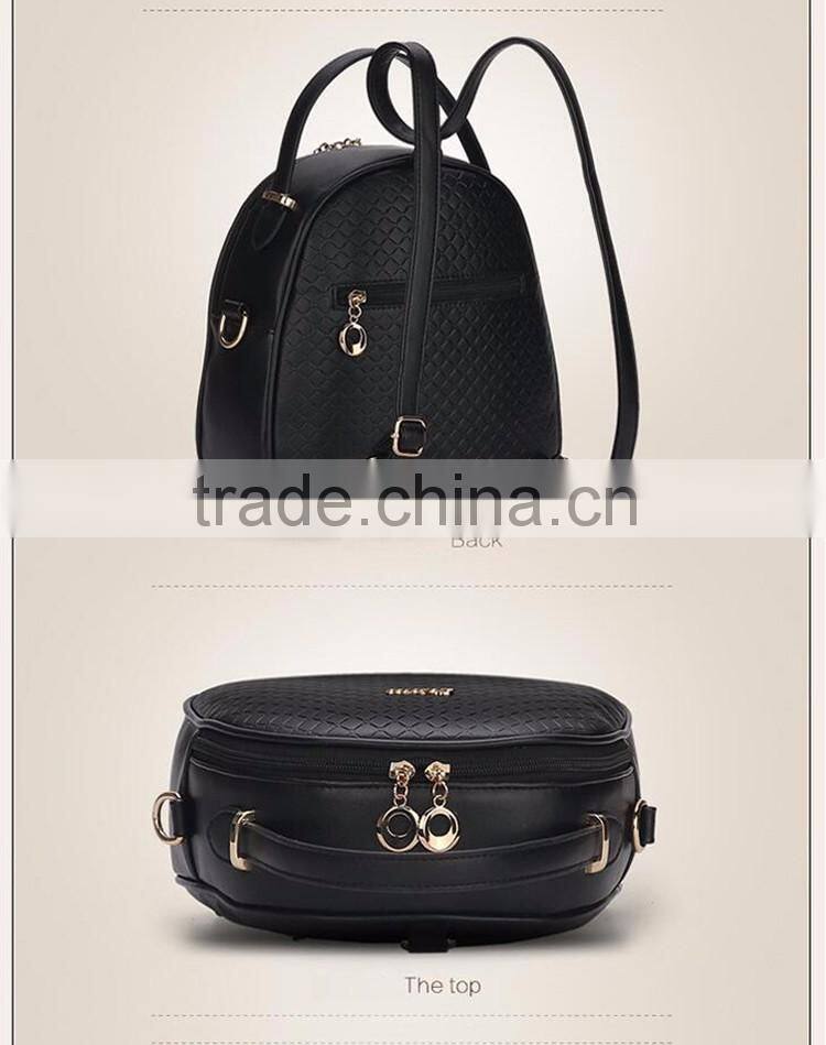 chain pattern fashion handbag new leisure girls PU shoulder backpack bag