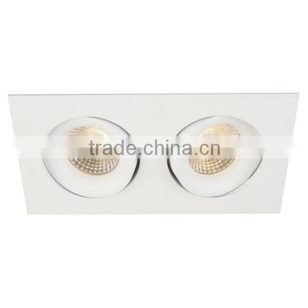 2*8W IP54 Fixed Rotatable Dimmable Adjustable COB LED Downlight