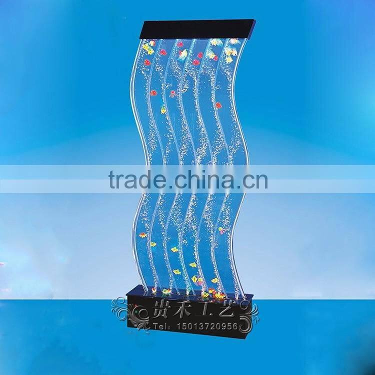 Experienced design LED organic glass water bubble wall