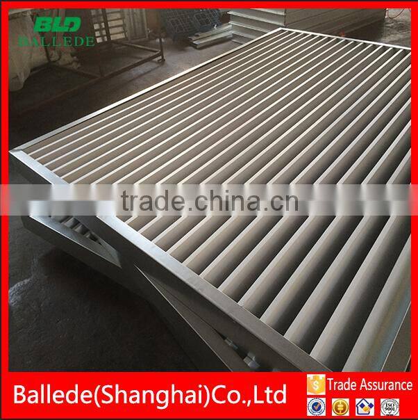 custom aluminum blade curtain wall louver for sunshade waterproof