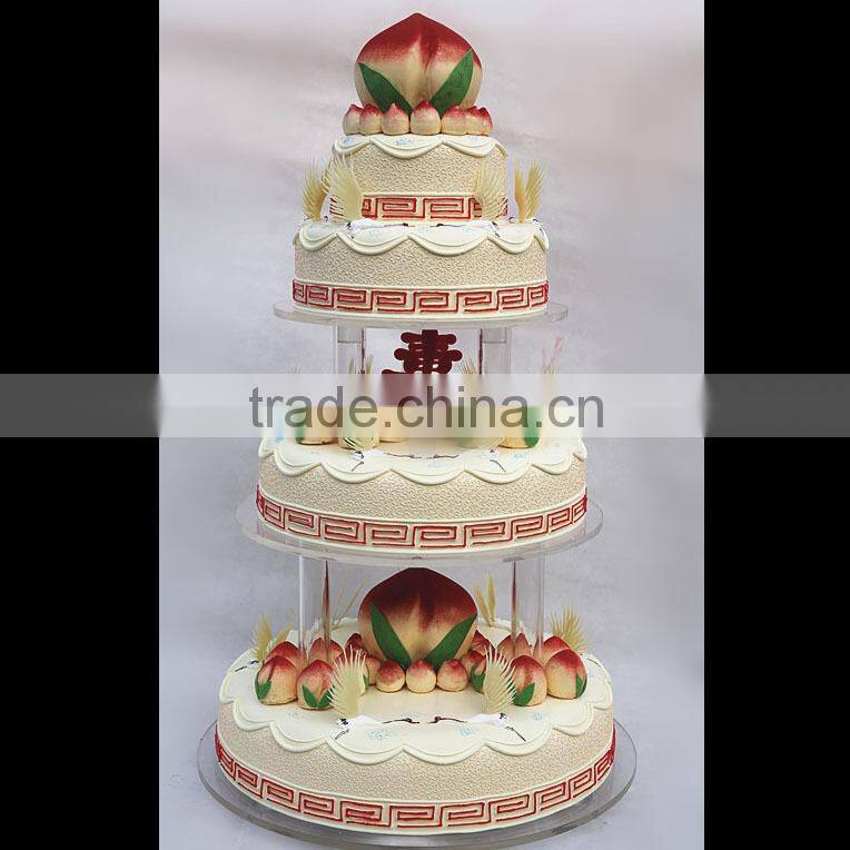 Elegant 3-tier acrylic cake cake stand for home/party/hotel/banquet/wedding decoration (S1526)