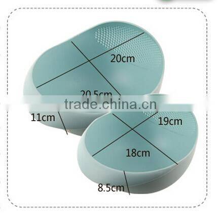 Q021 wholesale plastic rice washing basket / Rice Washing Bowl/drain basket