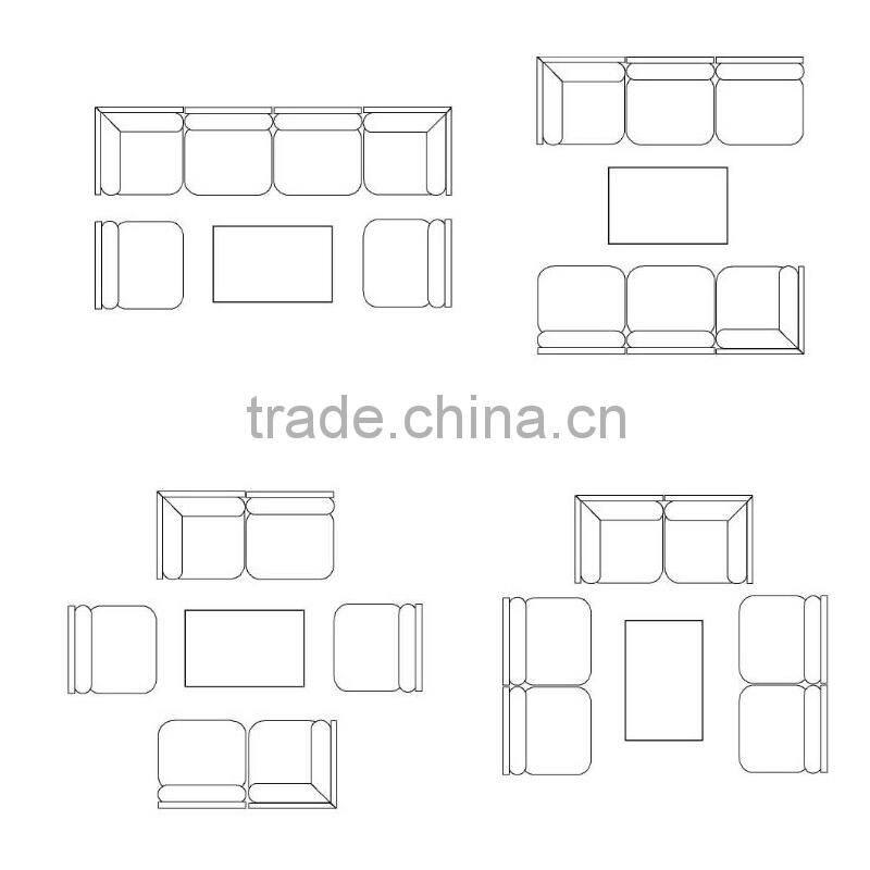 outdoor pe rattan wicker sectional sofa furniture