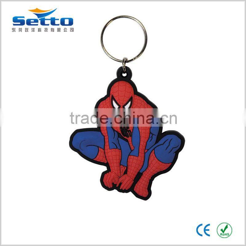 2016 custom material keychain souvenir with keyring