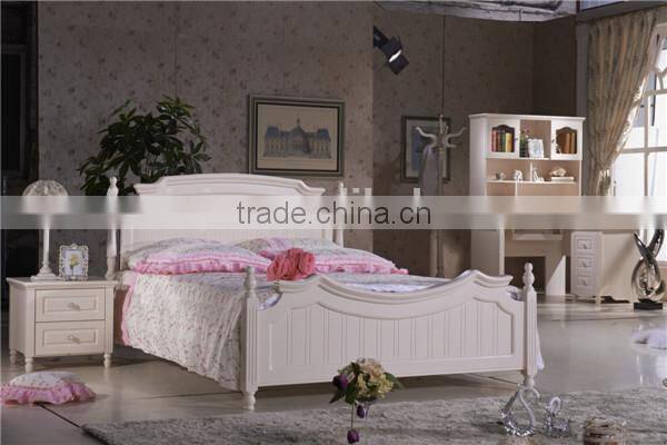 sample design bedroom set /child lovely bedroom set with study table H201