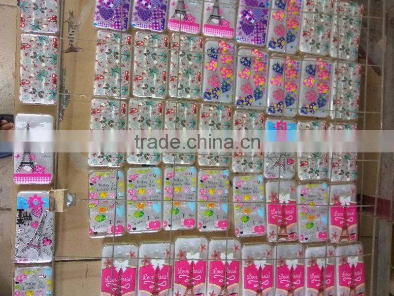 Printed Drop Of Glue 3D Clear Soft Silicon TPU Gel Phone Case Cover for Alcatel