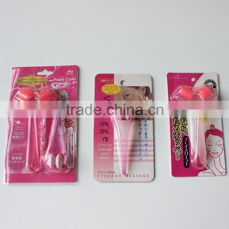 2015 Cheap Rolling Manual Plastic Face Massager Set
