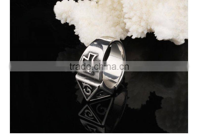 new products 2016 unique design Catholic religion stainless steel class ring for men