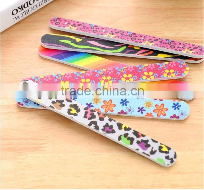 colorful flower nail file fashion nail tool design