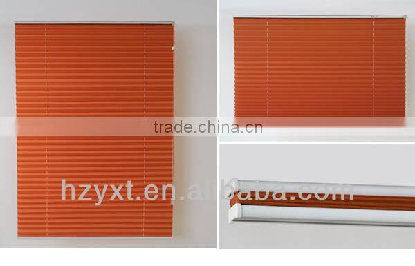 Non-woven lace pleated window blinds polyester fabric pleated blinds