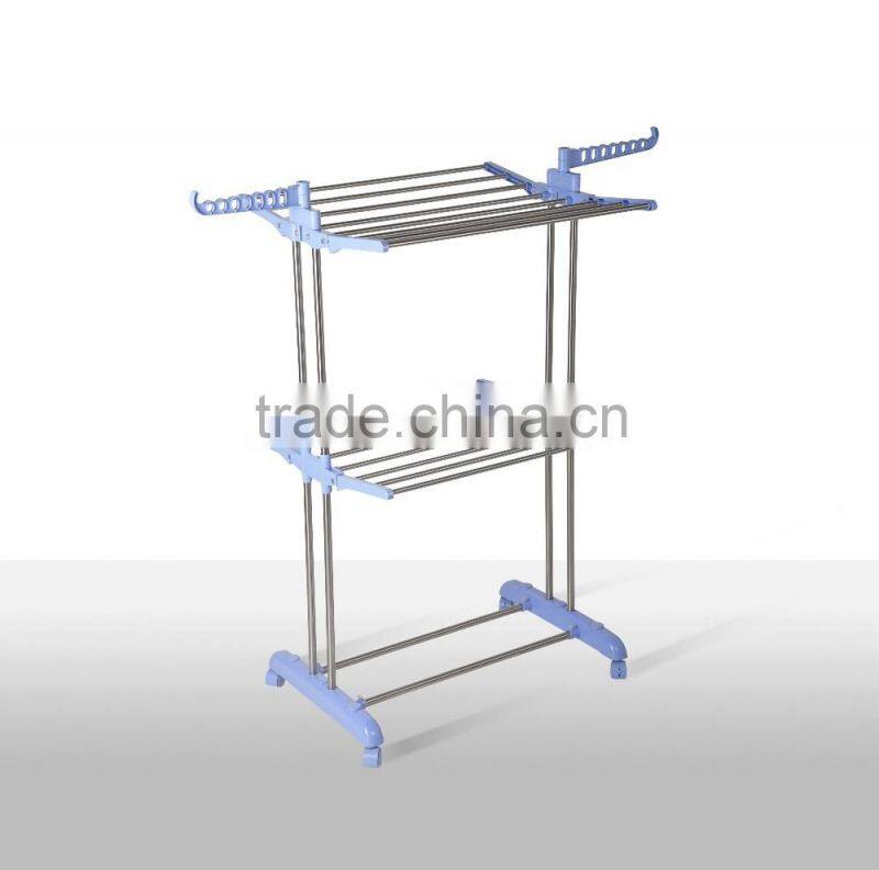 Two layer Stainless Steel Clothe Rack Stand