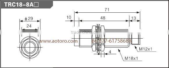 TRC18-8AO (LJ18A3-8-J/EZ) cylinder sensor quality guaranteed inductance proximity sensor