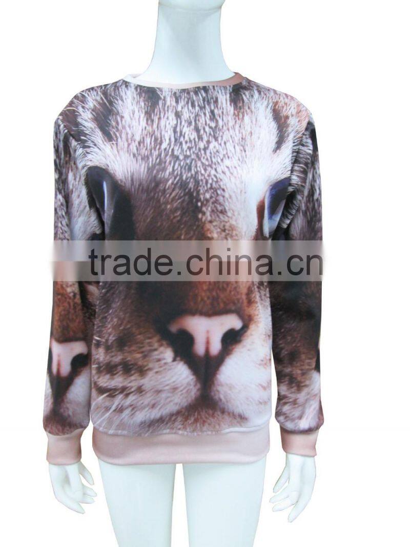 New Fashion Brand OEM Sex Ladies Flower Printed sweatshirts