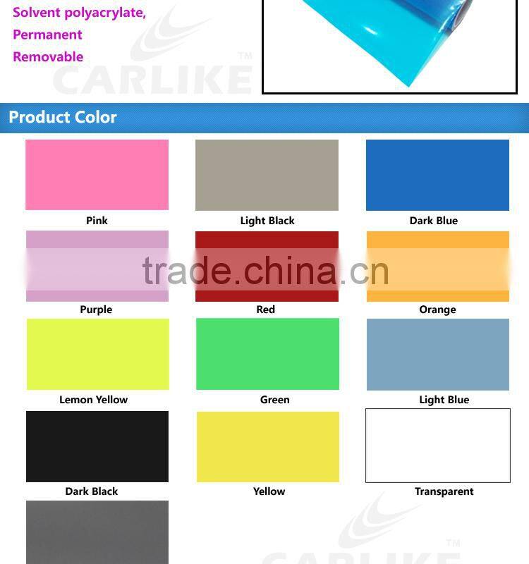 CARLIKE Fast Shipment Colored Car Headlight Tint Film PVC Vinyl