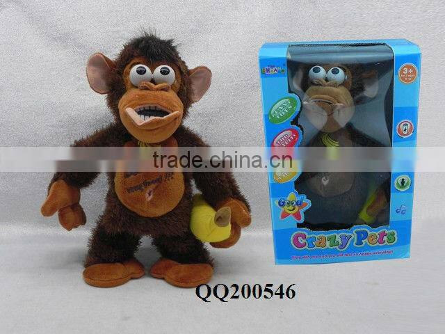 Lovely b/o magnetic control monkey doll