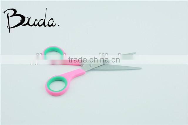 Good quality colourful soft handle office scissors/student scissors BD-S1618