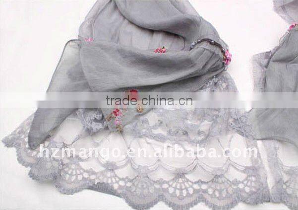 2016 latest two layer fashion chiffon scarf