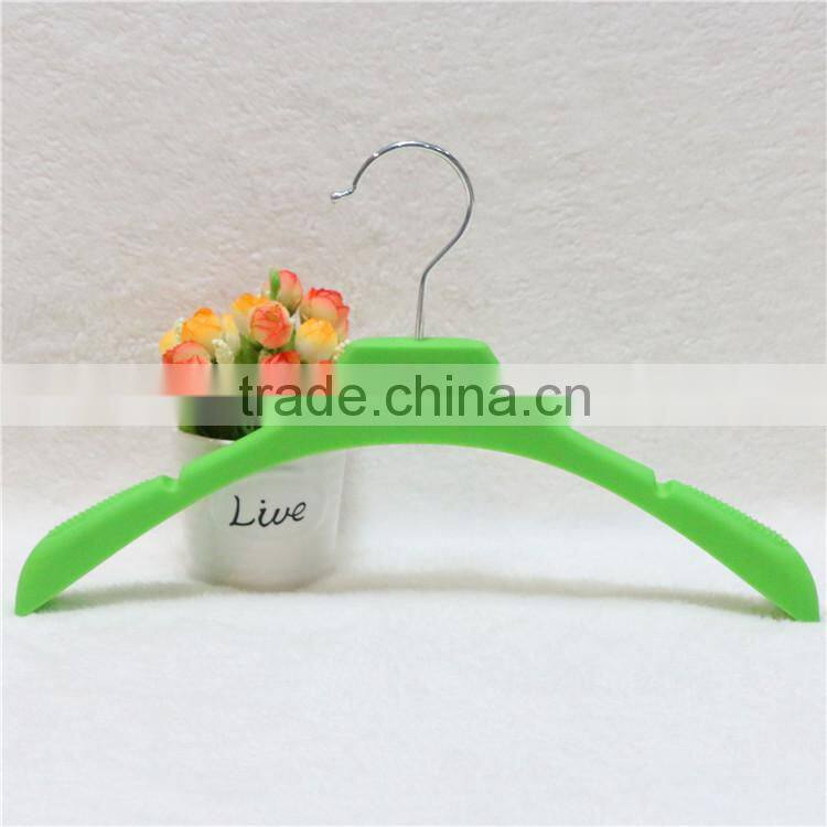Colorful plastic baby clothes hanger for kids clothes