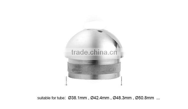 stainless steel railing handrail end cap for post