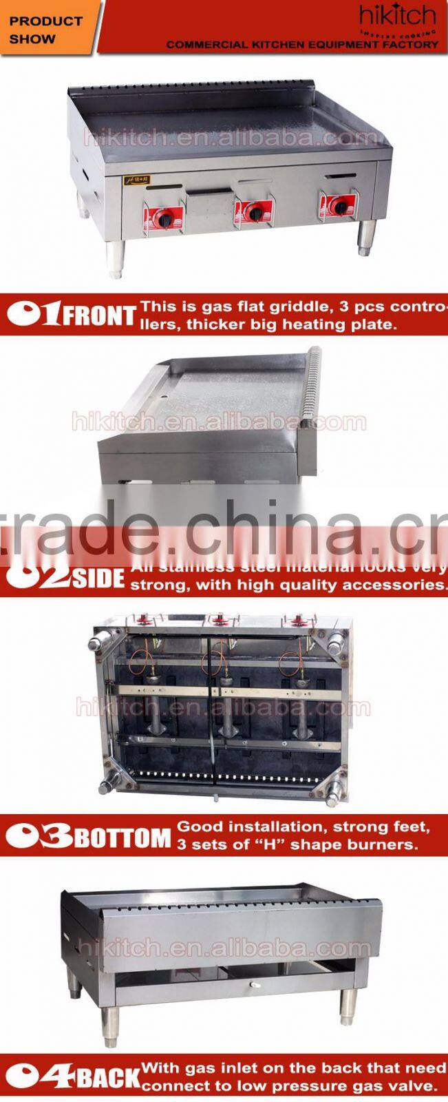 Stainless steel griddle for restaurant gas 36 griddle presto 3 burner big griddle