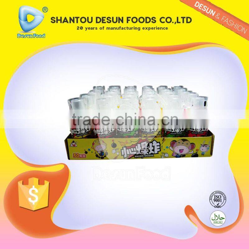 CC straw candy in gas jar bottle