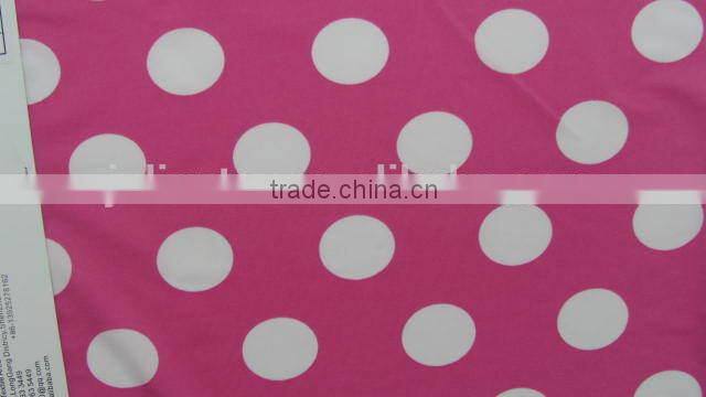 african lace fabrics denim white dot on rose red poly milk fiber fabric Spandex Fabric 4way strentch