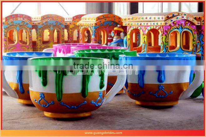 Guangsh newest designed ! Romantic shopping mall kids entertainment coffee cup rides for sale