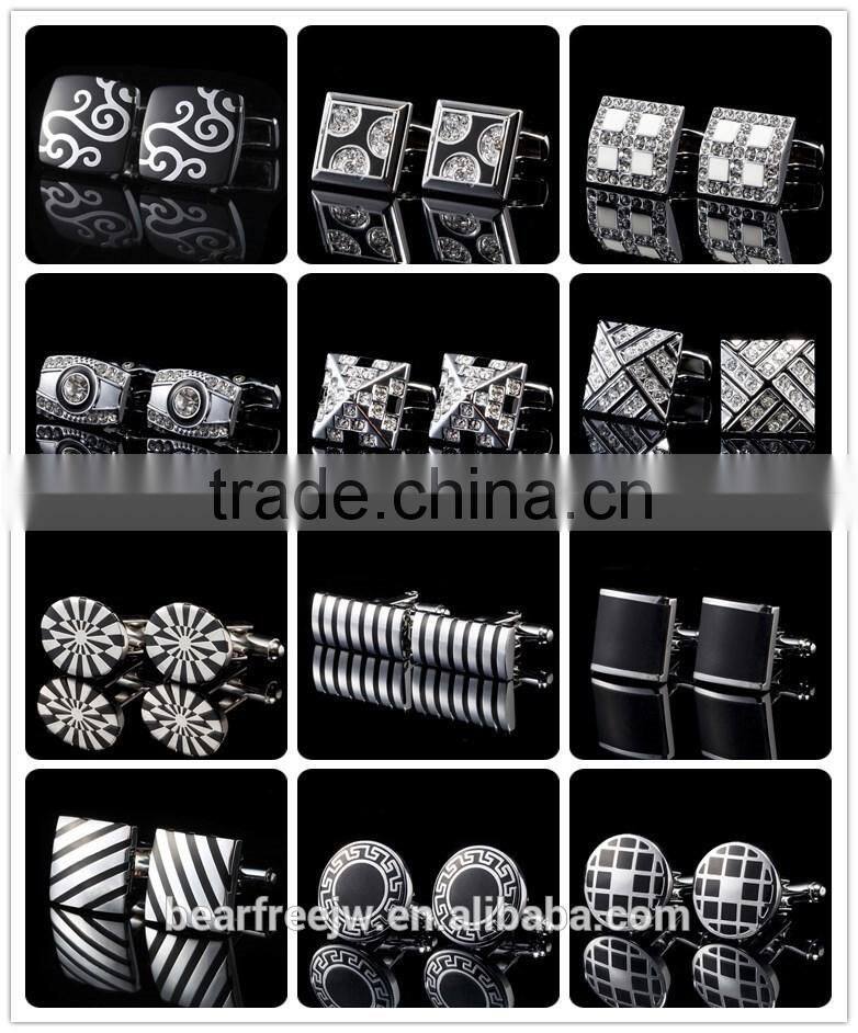 classic Style best gift black Cross enamel cufflinks