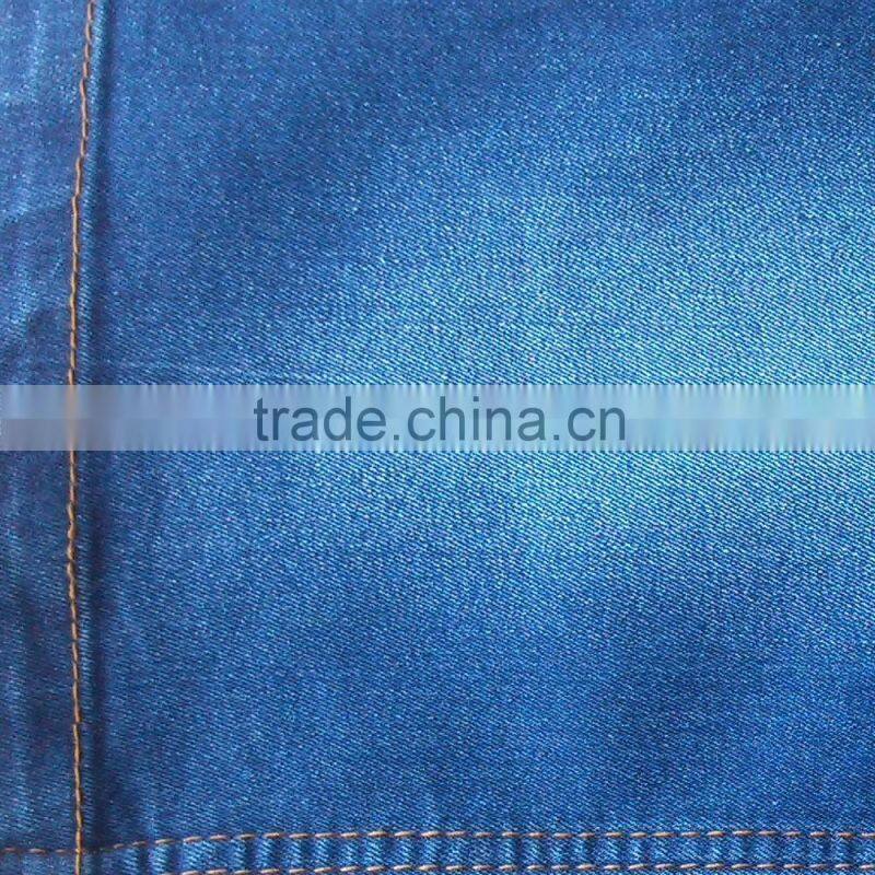 Benzo Blue 80% Cotton 18% Polyester 2% Spandex Elastic Twill Denim Fabric