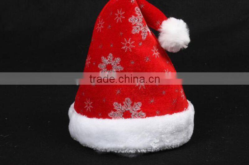 Hot Promotion Wholesale Christmas Gifts Santa Claus Hat Fashion Soft Classical Christmas Hats