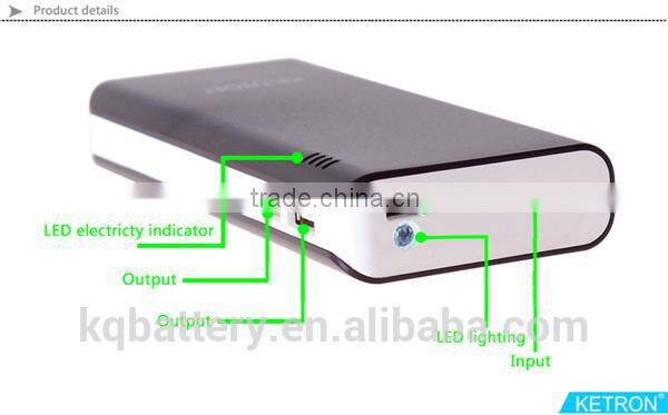 2014 NINGBO double output 9000mAh power bank 12v 2.3ah battery