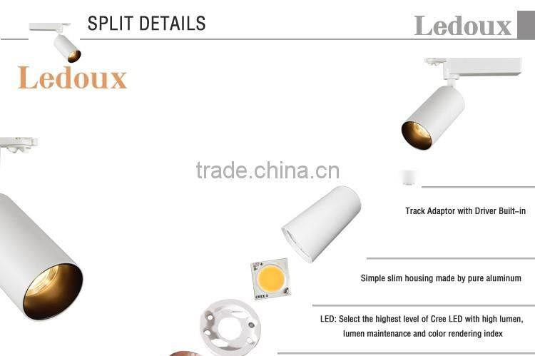 High lumen clothing store led track light housing 40w with HEP driver