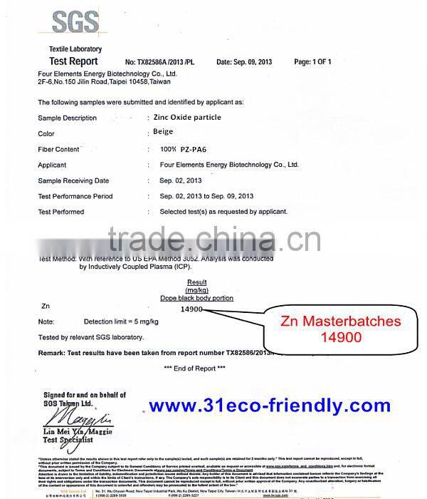 underwear spun rayon fabric anti-odor anti-oxidant znic elements