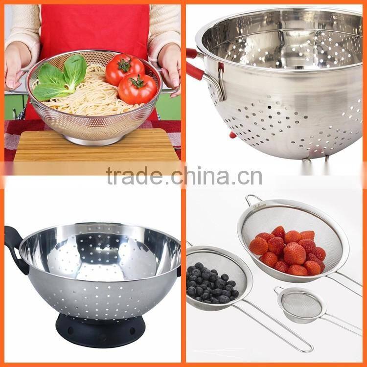 big size commercial kitchen utensils rice wash stainless steel colander