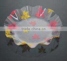 round plastic serving tray/fruit tray /serving tray/snack tray