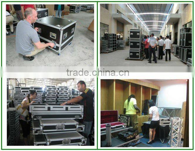RK audio system rack case,10U slant mixer rack/14U vertical rack system with two tray and caster board