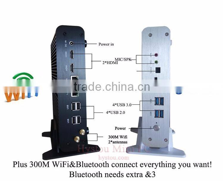 2016 best pc Intel Core i7-5650U Barebone Fanless mini PC i7 4M Cache up to 3.20 GHz support HD 4K resolution wifi