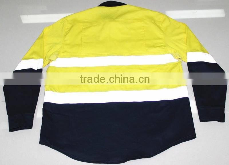 china wholesale custom yellow navy blue safety clothes 3m