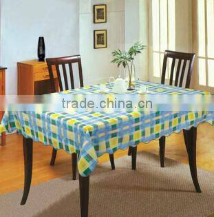 54*72inch printed Vinyl table cloth with flannel backing for home decoration using