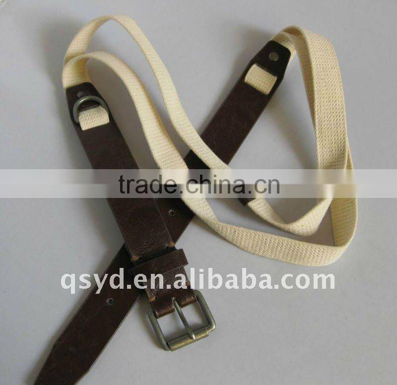 Woman White Cotton Western Stylish Belt
