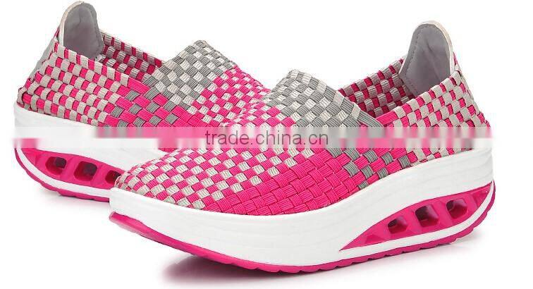 LADY SHAKE SHOES WOVEN ELASTIC SHOES CASUAL SHOES