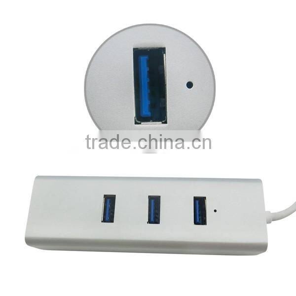 2016 new product type-c to 3ports(usb3.0+RJ45)