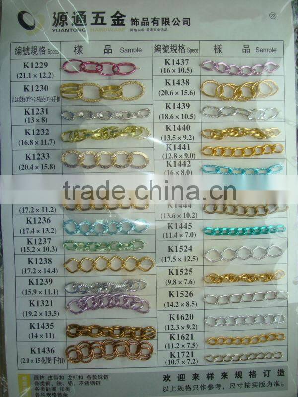 4mm thick aluminum double curb chain 31.1*24.8mm