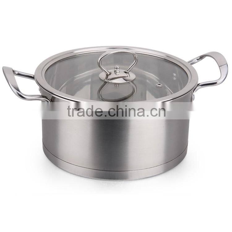 3 pieces of Stainless steel square stock soup pot set