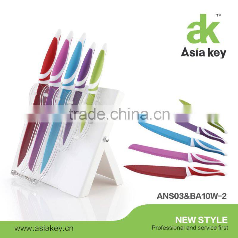 Popular plastic knife stand,plastic knife block,knife holder