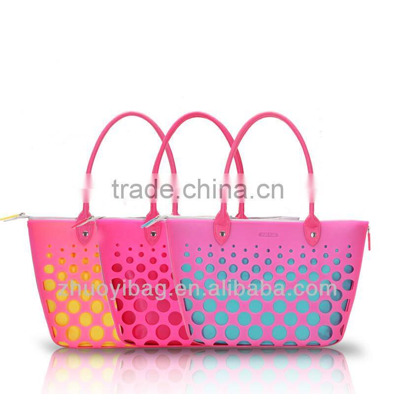 2014 Fashion Transparent Tote Jelly Bags For Women
