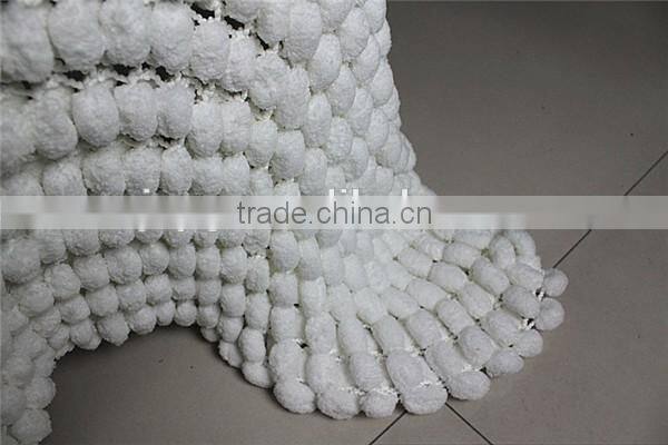 white color Pom Pom Blanket Prop