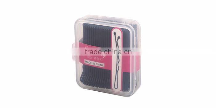 Black Metal Hair Bobby Pins With Box Fashional U Shaped Hair Clip